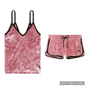 NWT- VS PINK Velvet Sleep short/tank set.